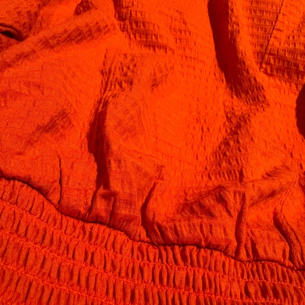 Anthropologie Vibrant Orange Blouse - Picture 2 of 11